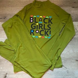 Black girls rock green outfit